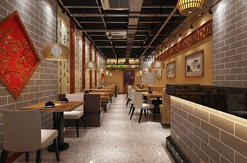 奉节传统中式餐厅餐馆装修设计效果图
