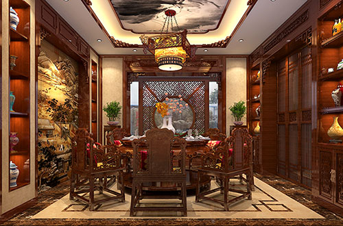 奉节温馨雅致的古典中式家庭装修设计效果图